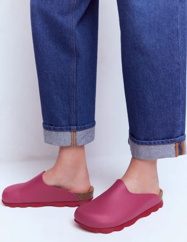 Lyla Clogs in Blockfarben-Pink/Rot made by Boden