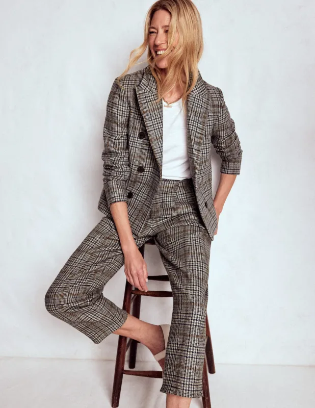 Bloomsbury Wollhose-Blau und Grau Glencheck made by Boden