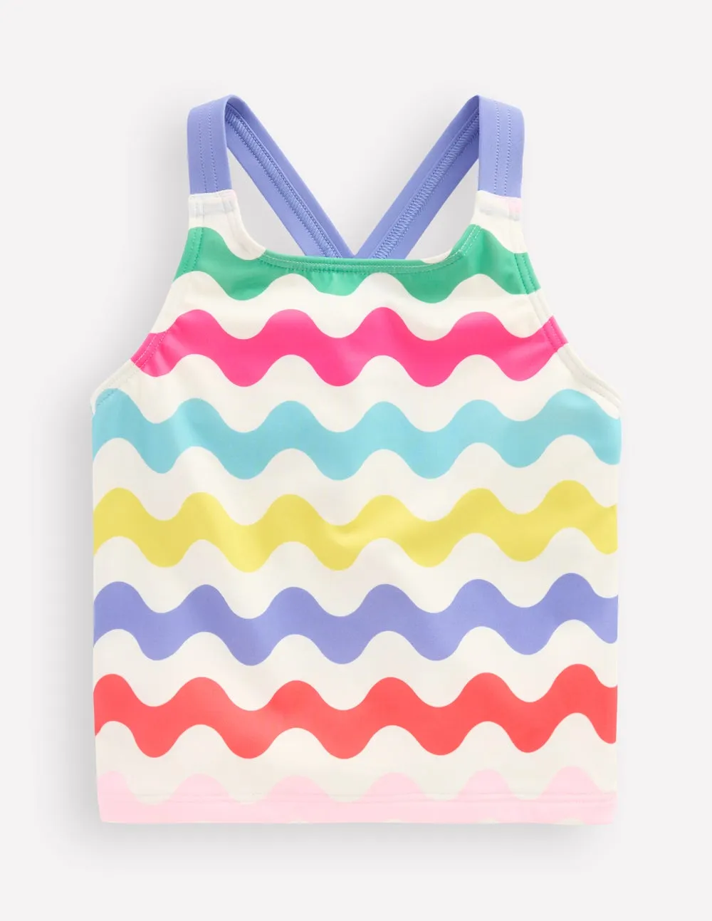 Tankini-Oberteil mit gekreuzten Rückenträgern-Bunt Welle sold by Boden