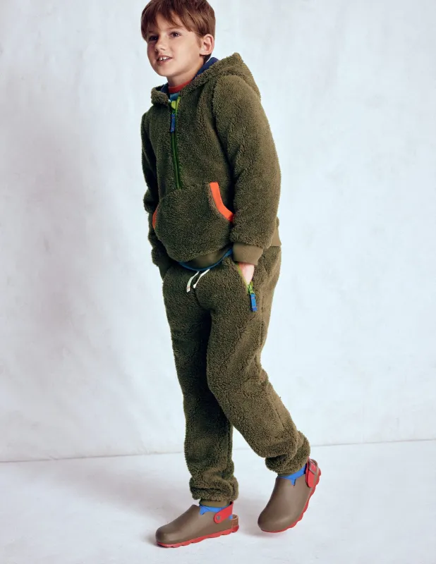 Jogginghose aus Fleece-Blasses Khaki sold by Boden