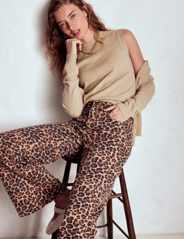 Eva Cashmere Crew Cardigan-Chinchilla Melange made by Boden