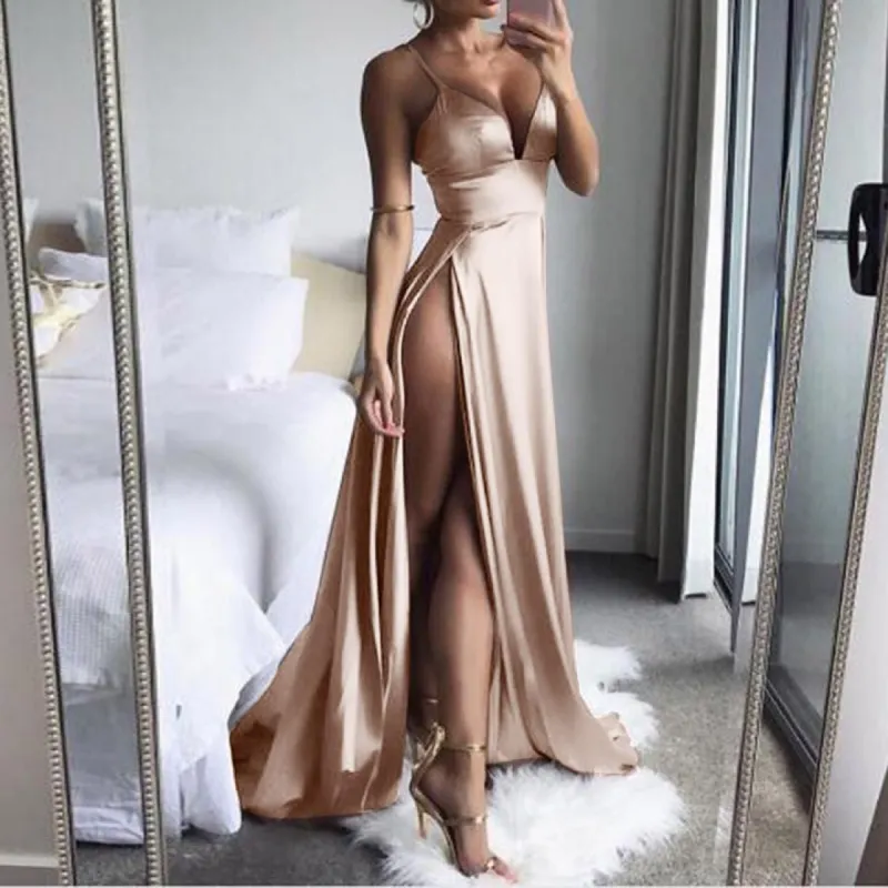 High Split Maxi Sexy Long Sleeveless Dress sold by Body Central