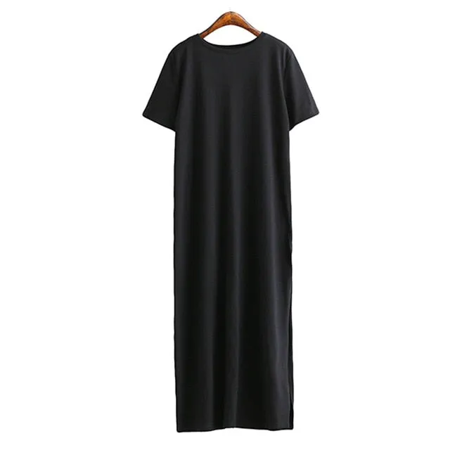 Maxi T Shirt Vintage Bandage Knitted Black Long Dress sold by Body Central product image thumbnail 2