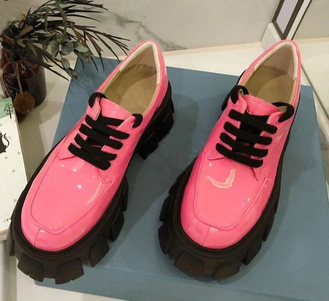 Fashion Thick Sole Round Toe Lace up Flat Platforms British Style Oxfords Shoes sold by Body Central