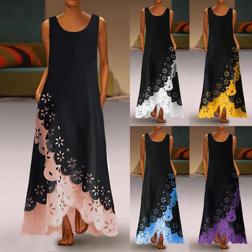 Sleeveless Round Neck Maxi Dress sold by Body Central