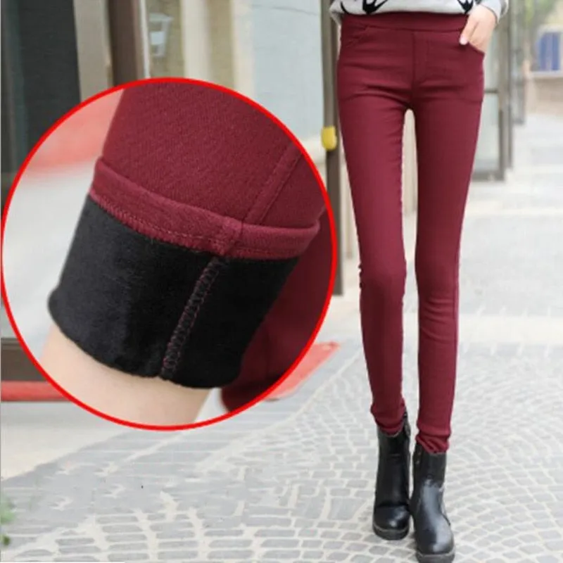 Thick Warm High Waist Streetwear Skinny Pencil Pants sold by Body Central product image thumbnail 2