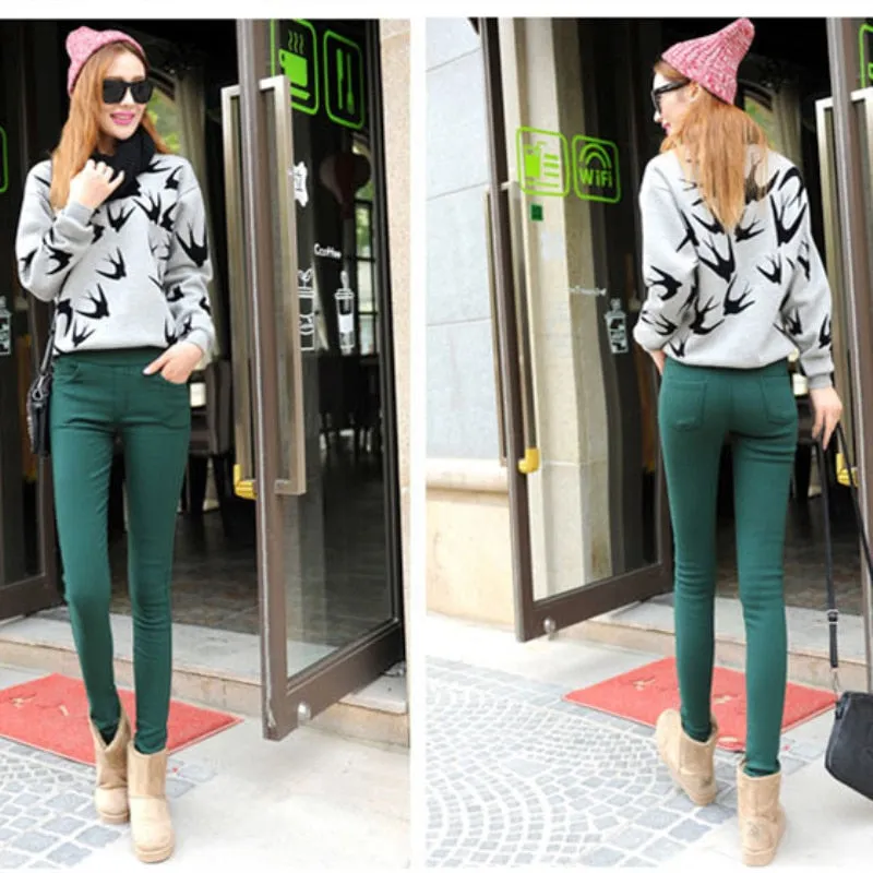 Thick Warm High Waist Streetwear Skinny Pencil Pants sold by Body Central product image thumbnail 3