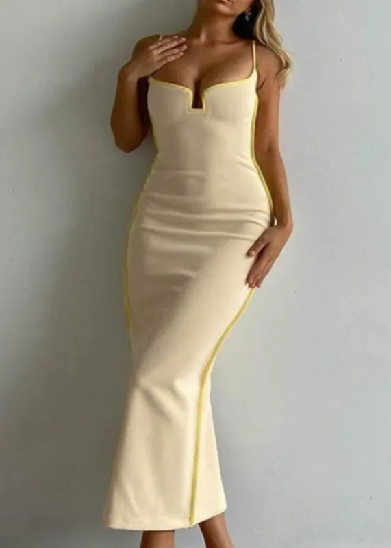 Elegant Dress with Split Slim Spaghetti Strap sold by Body Central