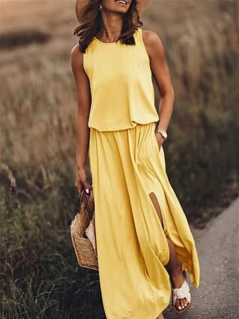 Casual Long Maxi Summer Dress sold by Body Central product image thumbnail 3