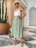 Boho Split Thigh Allover Print Skirt sold by Body Central