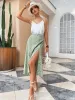 Boho Split Thigh Allover Print Skirt sold by Body Central