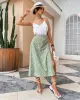Boho Split Thigh Allover Print Skirt sold by Body Central