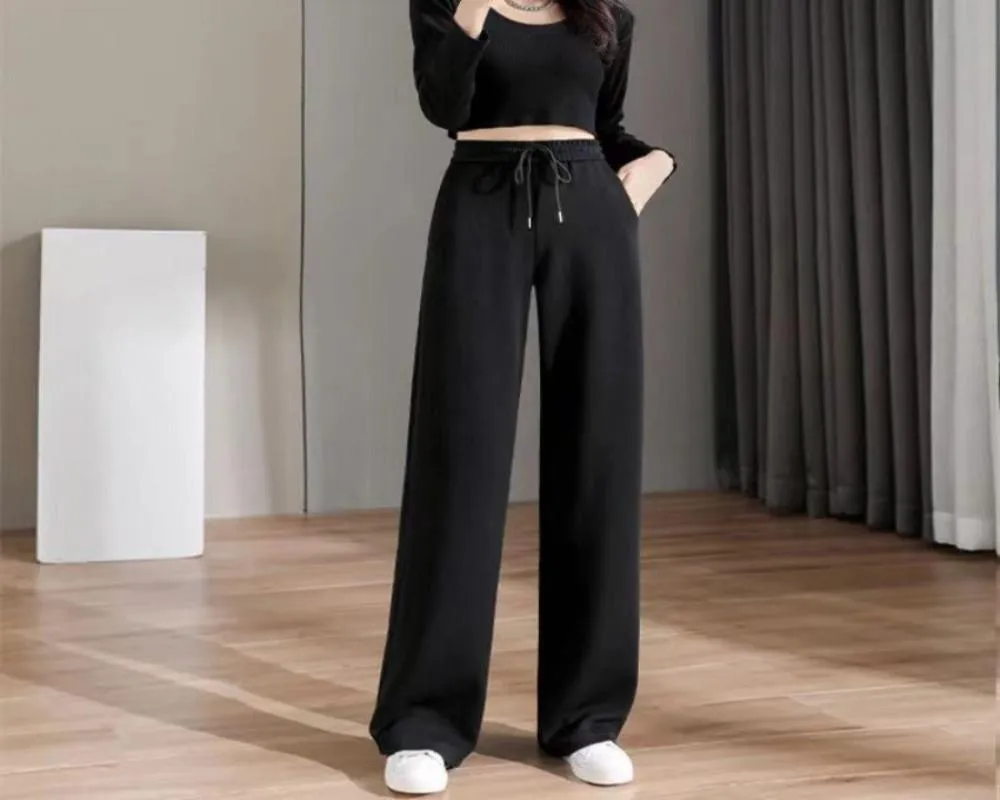 Wide Leg Elegant Full Length High Waist Pants sold by Body Central