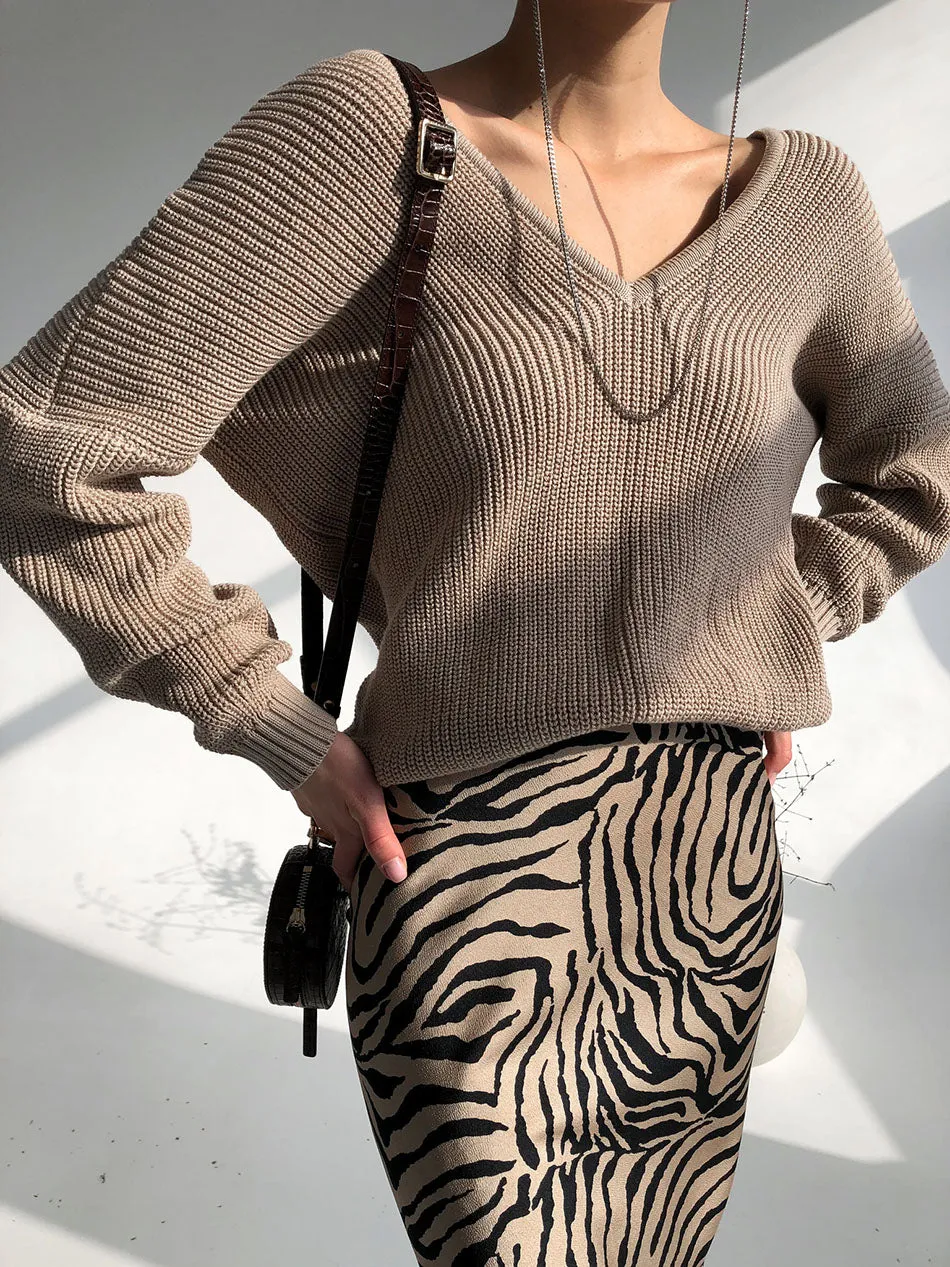 V Neck Pullover Sweater Soft Knitted Jumper sold by Body Central product image thumbnail 5