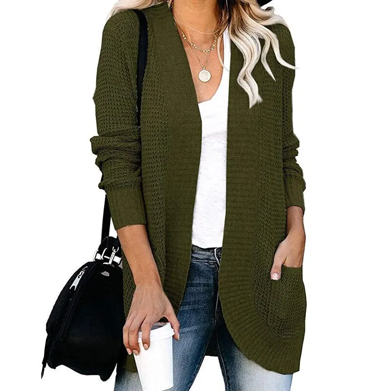 Knitted Double Pocket Cardigan sold by Body Central product image thumbnail 5