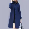 Wool Mid Length Single Breasted Slim Blended Coat sold by Body Central