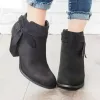 Thick Heel Slip On Ankle Boots sold by Body Central