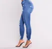 High Waist Slim Hole Ripped Denim Stretch Jeans sold by Body Central