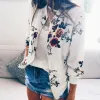 Retro Floral Zipper Up Outwear Bomber sold by Body Central
