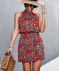 Short Mini Halter Boho Floral Dress sold by Body Central