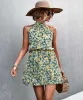 Short Mini Halter Boho Floral Dress sold by Body Central