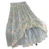 Floral Elastic High Waist Mesh Midi Skirt sold by Body Central
