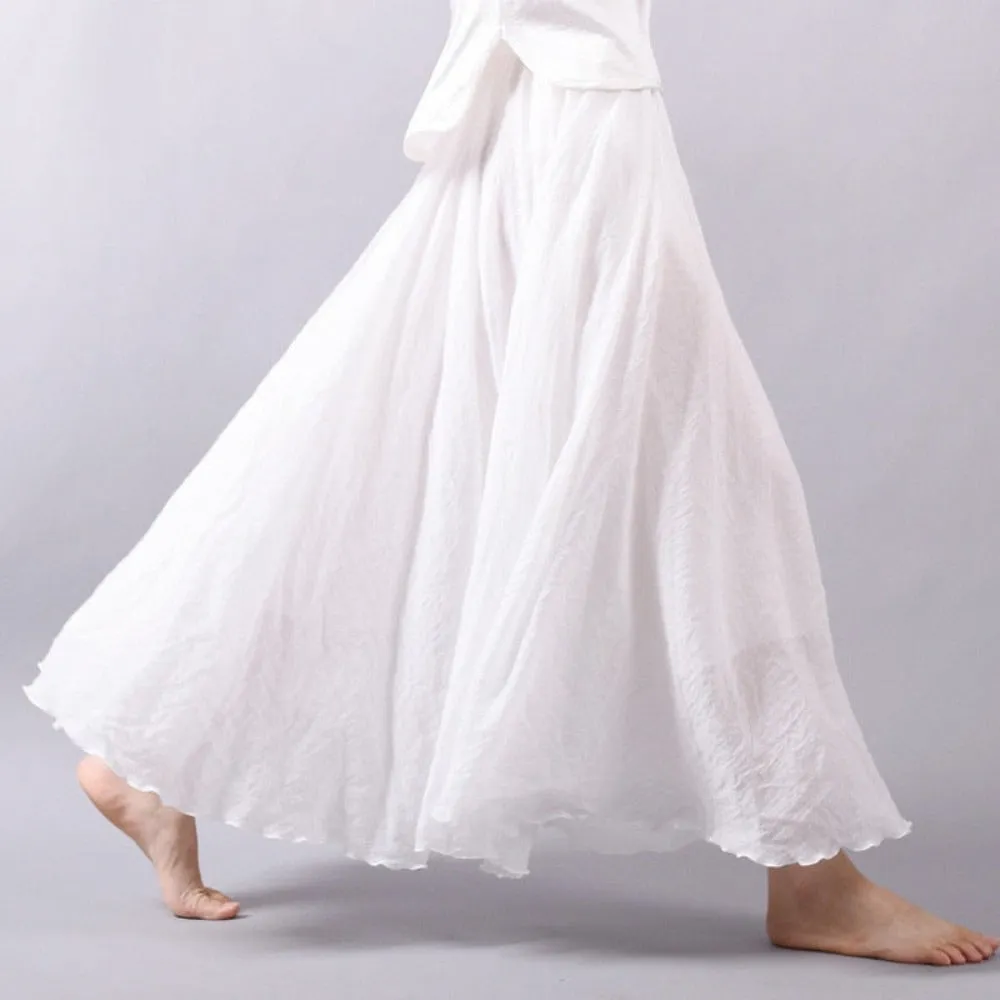 Elegant High Waist Linen Maxi Skirt sold by Body Central product image thumbnail 4