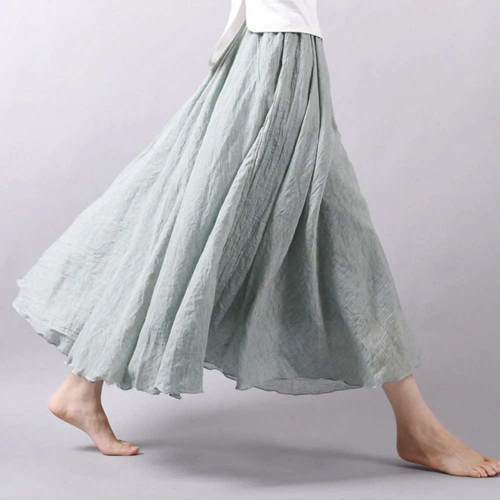 Elegant High Waist Linen Maxi Skirt sold by Body Central product image thumbnail 2