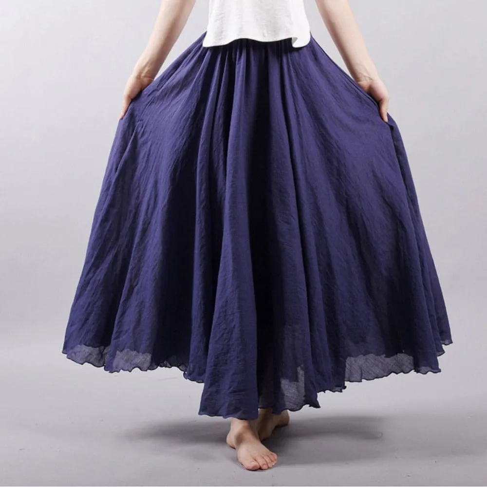 Elegant High Waist Linen Maxi Skirt sold by Body Central product image thumbnail 5