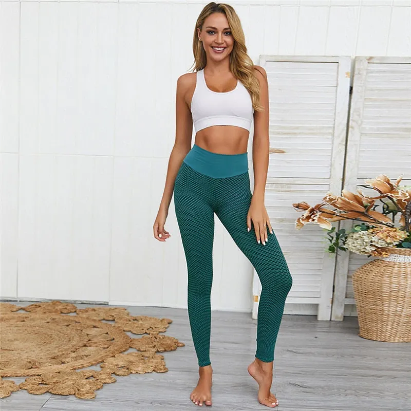 Dot High Waist Fitness Push Up Workout Leggings sold by Body Central