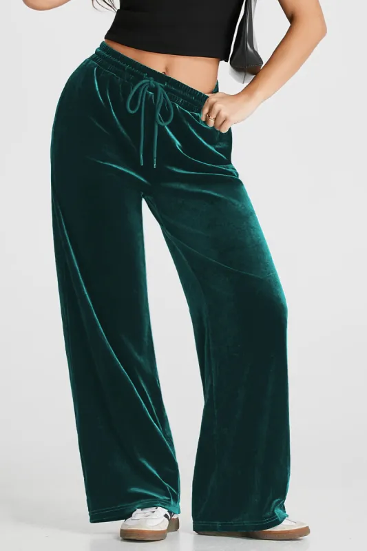 Drawstring Wide Leg Active Pants sold by Body Central