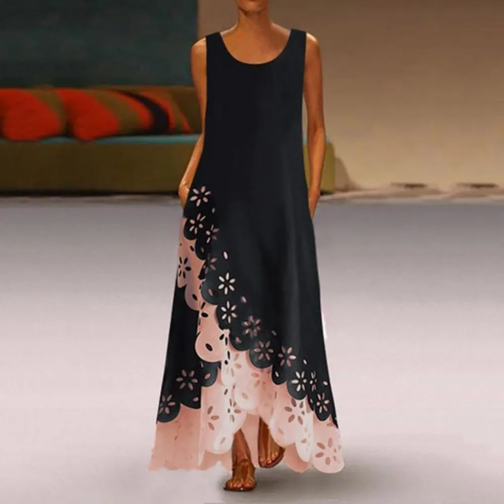 Sleeveless Round Neck Maxi Dress sold by Body Central product image thumbnail 4