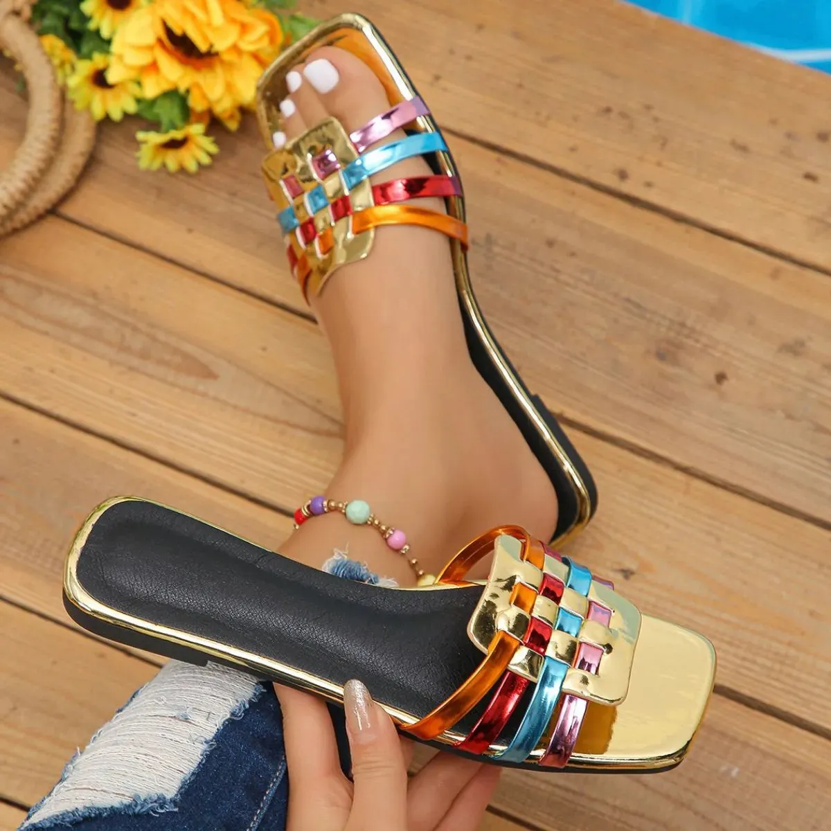 Open Toe Flats Sandals sold by Body Central