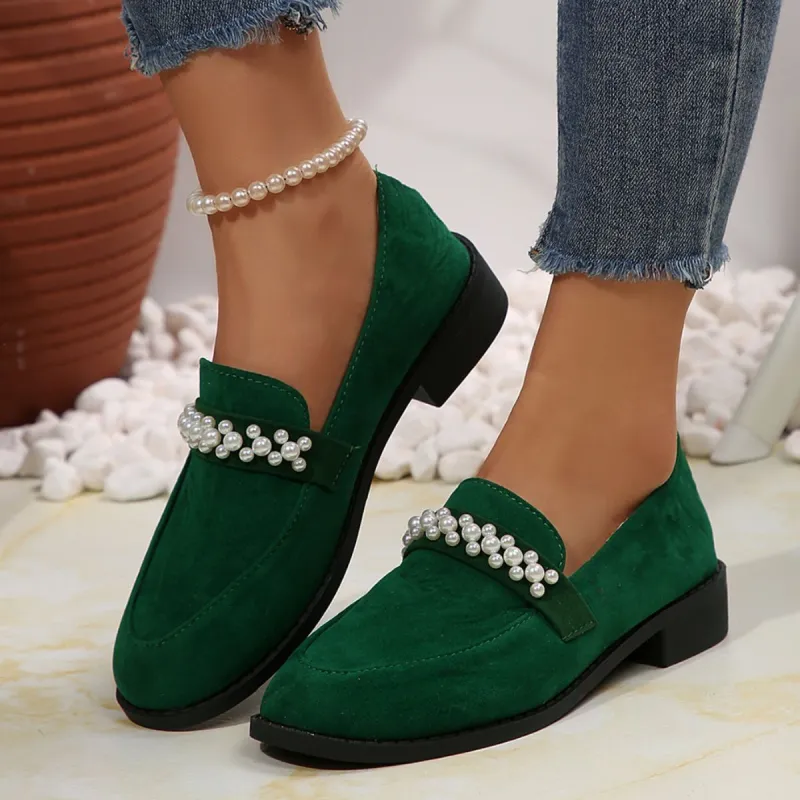 Round Toe Block Heels Loafers sold by Body Central