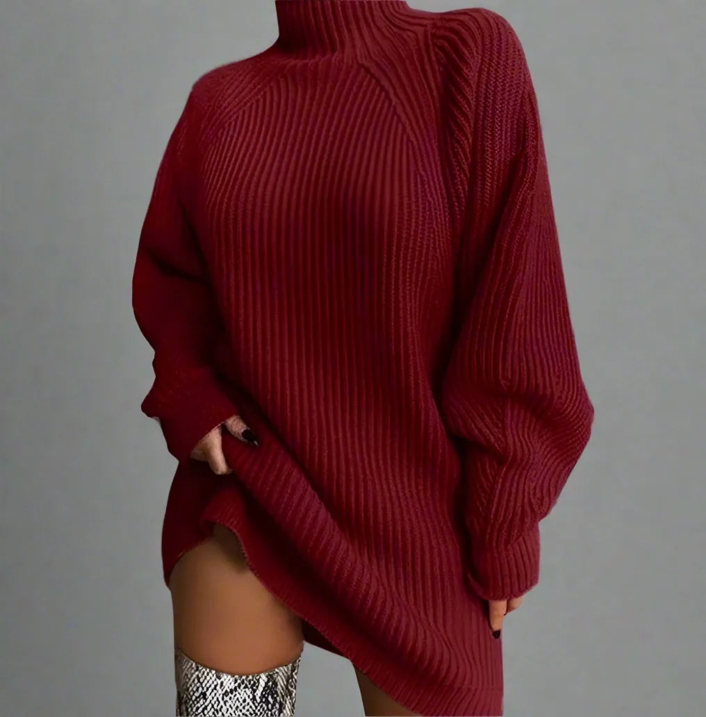 Turtleneck Long Sleeve Sweater Autumn Winter Dress sold by Body Central product image thumbnail 3
