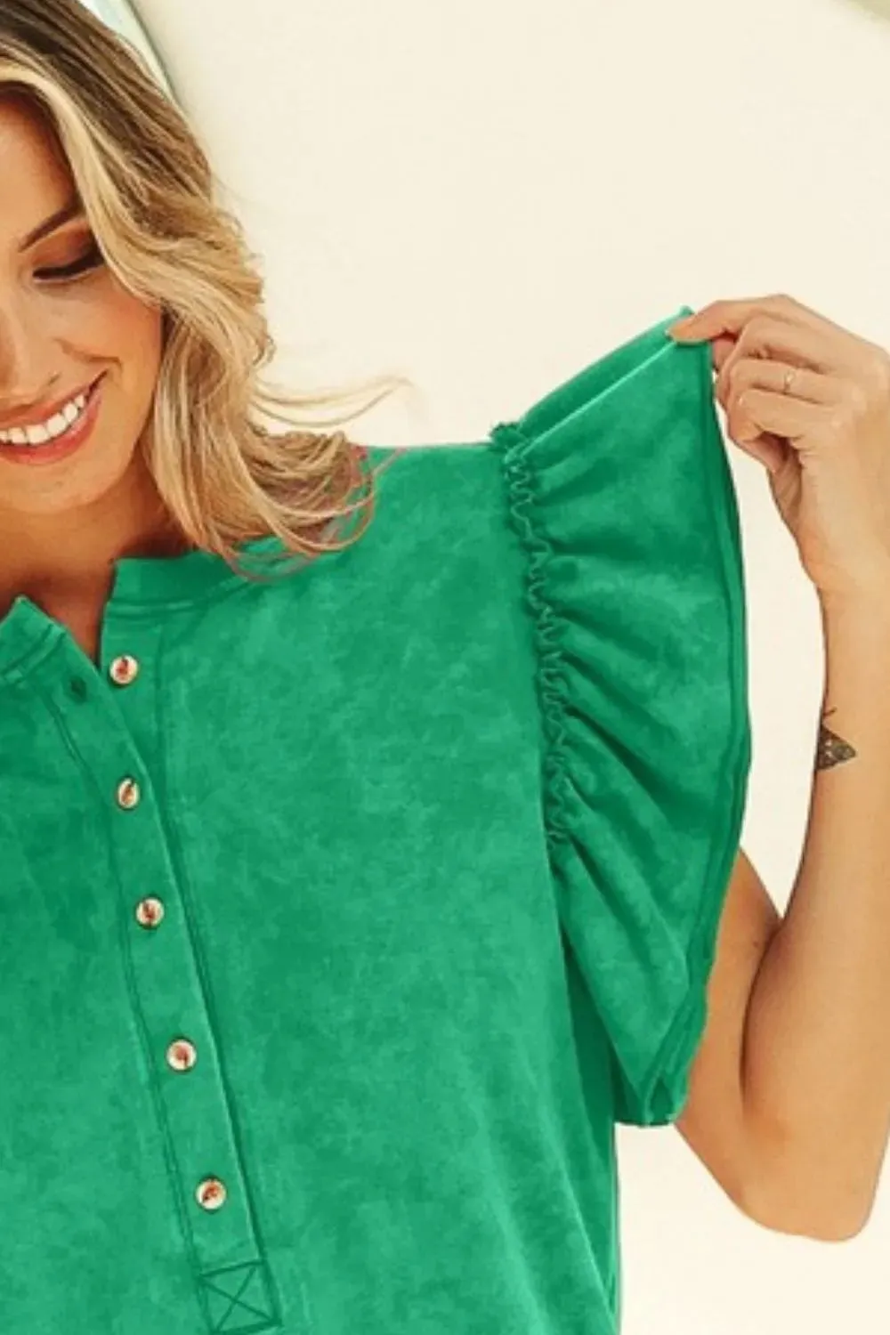 Mineral Washed Terry Top sold by Body Central product image thumbnail 2
