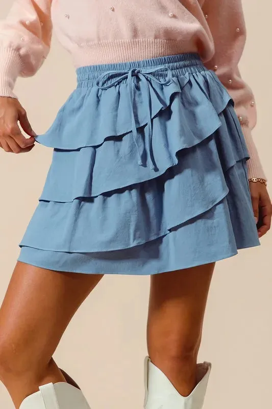 Asymmetrical Ruffled Game Day Skirt sold by Body Central product image thumbnail 2