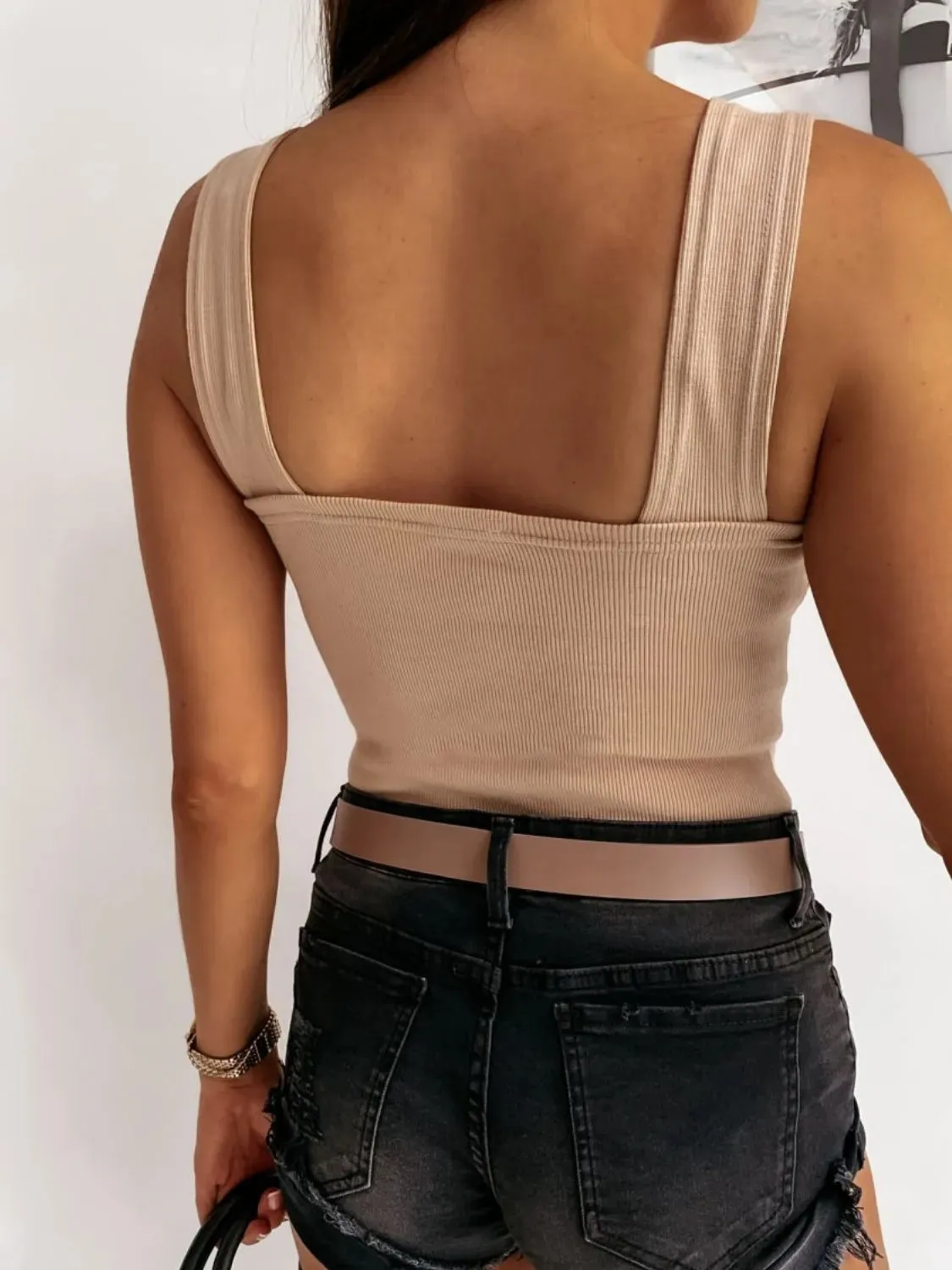 Square Neck Wide Strap Tank sold by Body Central product image thumbnail 5