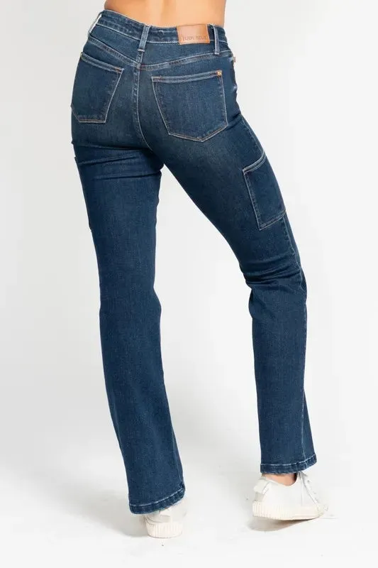 Full Size High Waist Cargo Bootcut Jeans Plus Size sold by Body Central product image thumbnail 5