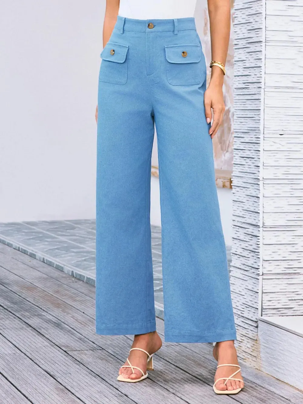 High Waist Wide Leg Pants sold by Body Central product image thumbnail 3