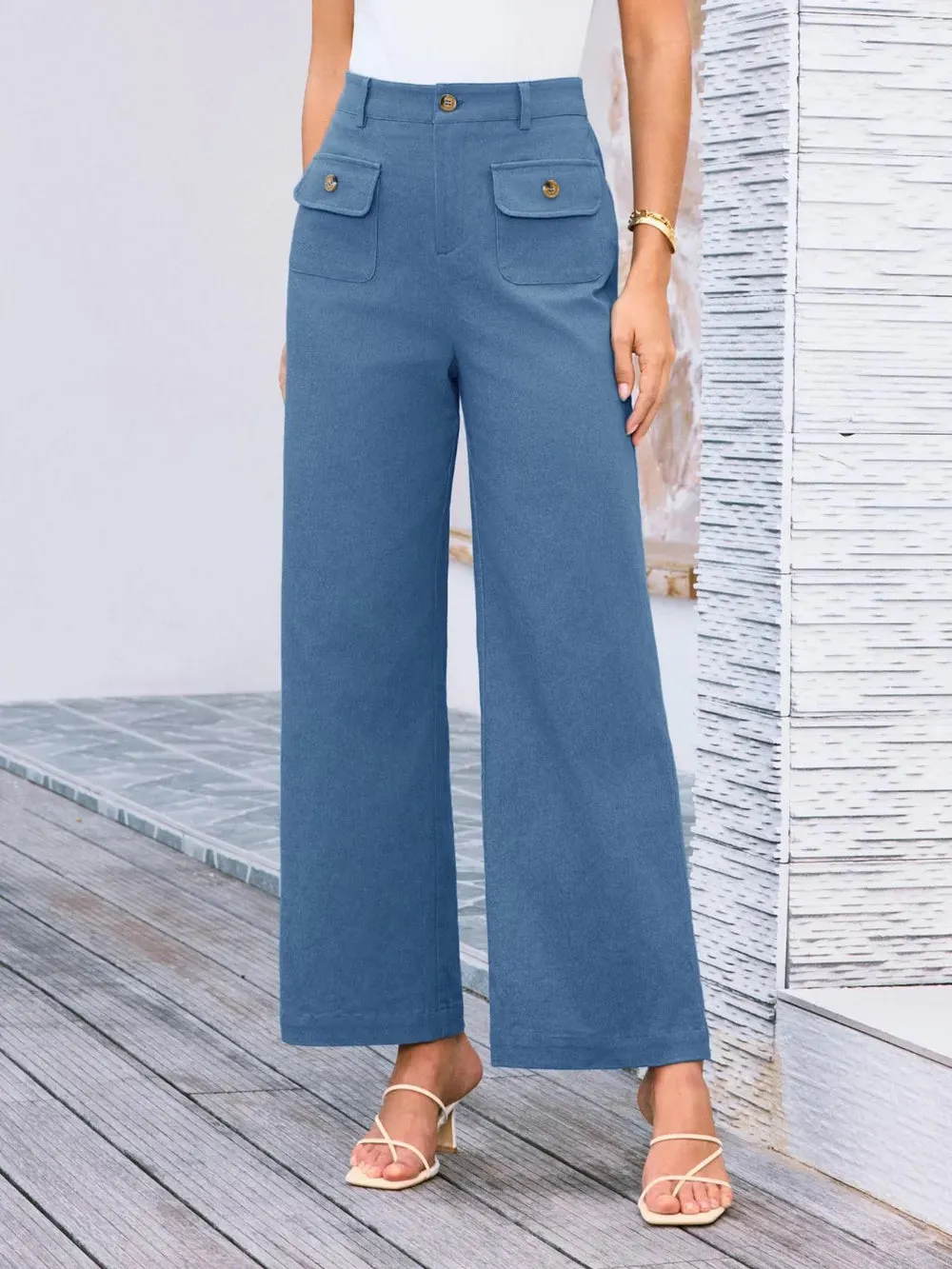 High Waist Wide Leg Pants sold by Body Central product image thumbnail 5