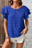 Round Neck Ruffle Sleeve Blouse sold by Body Central