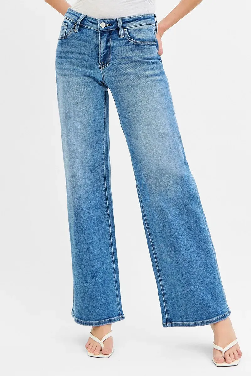 Full Size Low Rise Wide Leg Jeans Plus Size sold by Body Central product image thumbnail 2