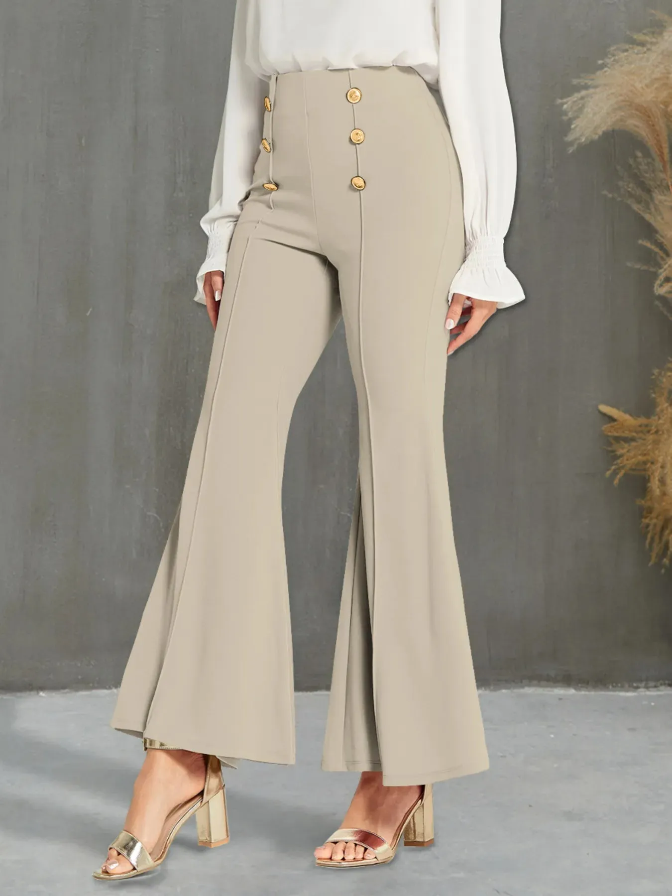 High Waisted Flare Pants sold by Body Central product image thumbnail 3