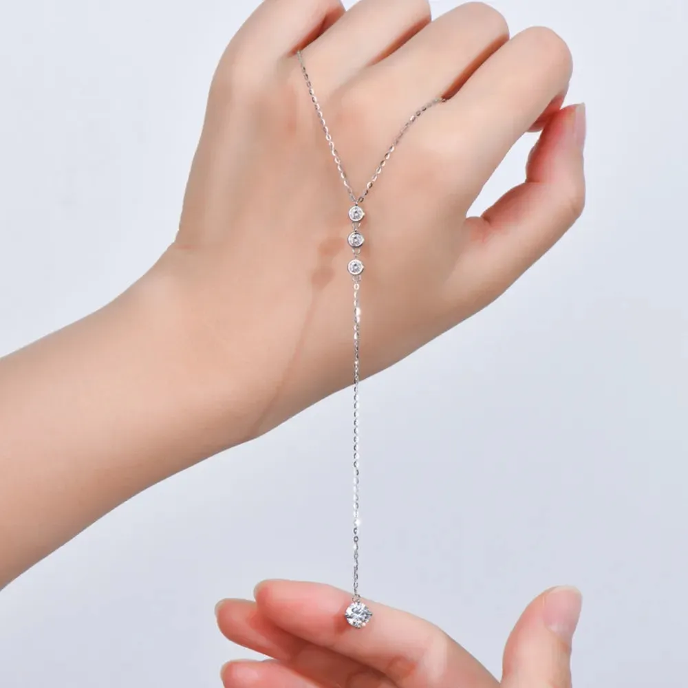 1.3 Carat Moissanite 925 Sterling Silver Drop Necklace sold by Body Central product image thumbnail 5