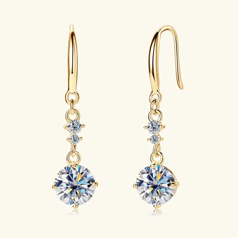2 Carat Moissanite 925 Sterling Silver Earrings sold by Body Central