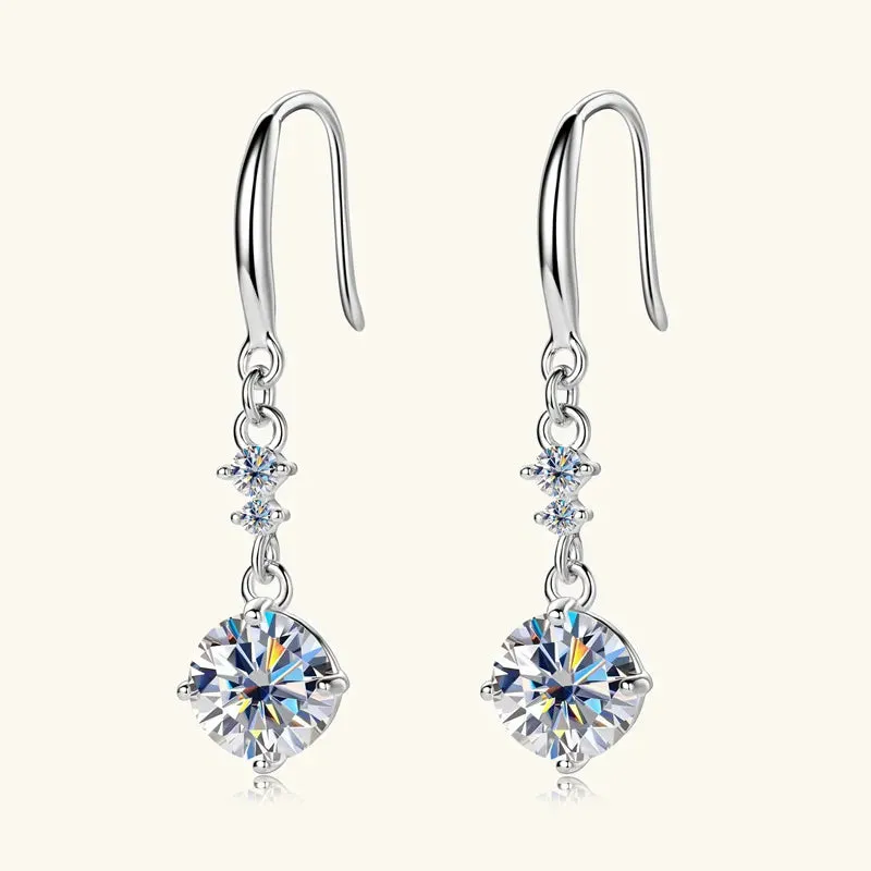2 Carat Moissanite 925 Sterling Silver Earrings sold by Body Central product image thumbnail 2