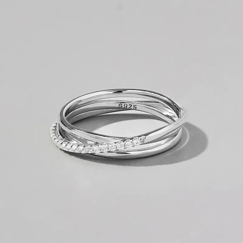 Inlaid Zircon 925 Sterling Silver Ring sold by Body Central