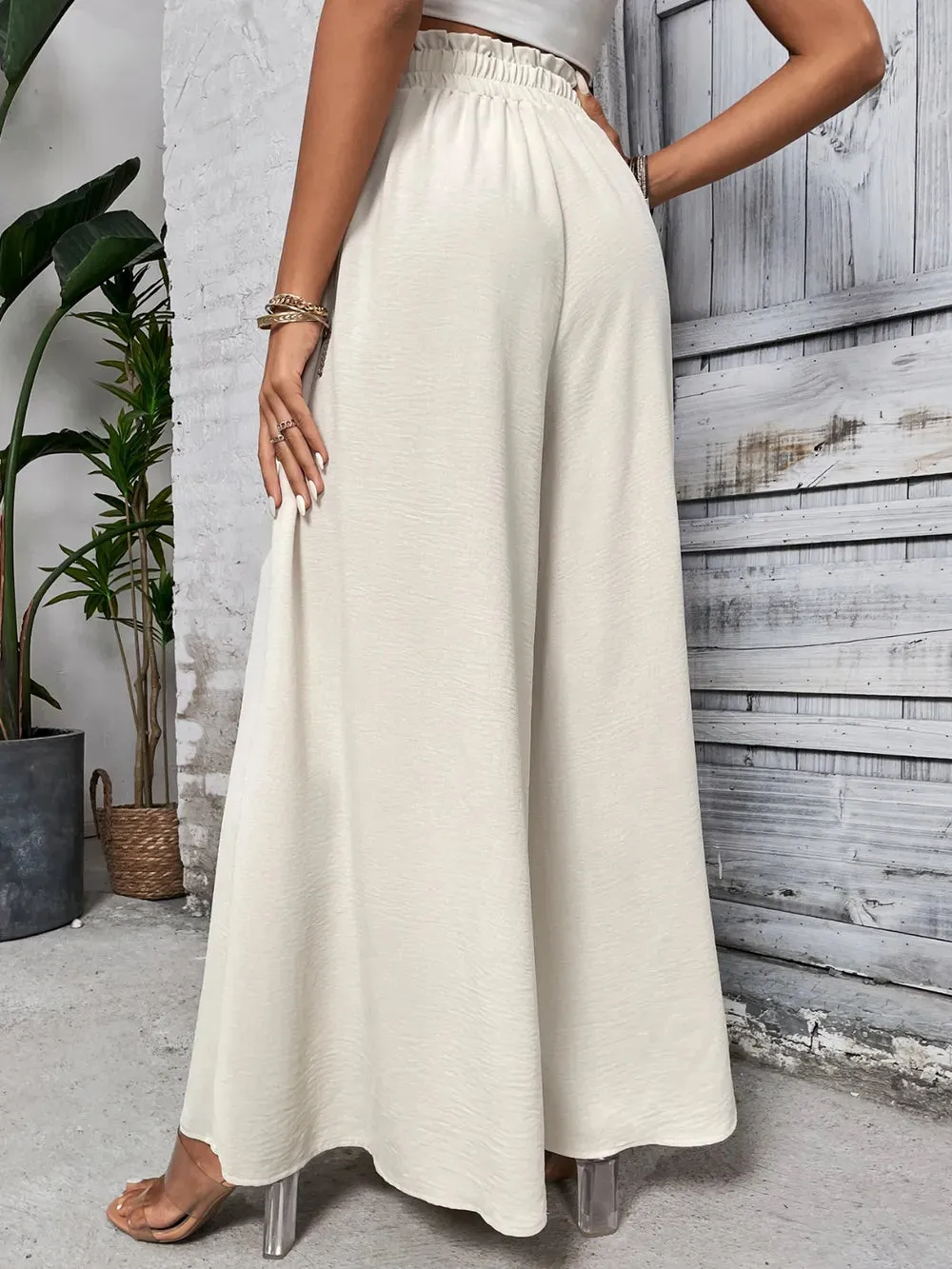 Tied High Waist Wide Leg Pants sold by Body Central product image thumbnail 2