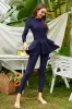 Mock Neck Long Sleeve One-Piece Swimwear sold by Body Central